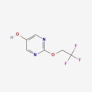 molecular formula C6H5F3N2O2 B13060212 2-(2,2,2-Trifluoroethoxy)pyrimidin-5-OL 