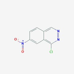 molecular formula C8H4ClN3O2 B13060218 1-Chloro-7-nitrophthalazine 