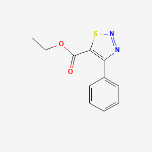 molecular formula C11H10N2O2S B1306026 Ethyl 4-phenyl-1,2,3-thiadiazole-5-carboxylate CAS No. 58756-26-6