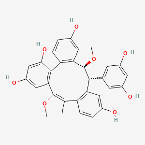molecular formula C31H28O8 B13060508 GnetifolinC 