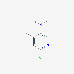 molecular formula C7H9ClN2 B13060554 6-chloro-N,4-dimethylpyridin-3-amine 