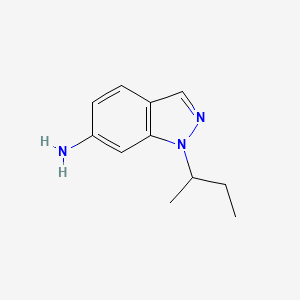 molecular formula C11H15N3 B13060650 1-(Butan-2-YL)-1H-indazol-6-amine 