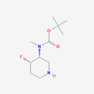 molecular formula C11H21FN2O2 B13060667 tert-ButylN-[(3R,4S)-4-fluoropiperidin-3-yl]-N-methylcarbamate 