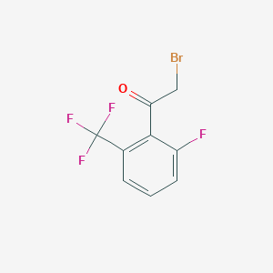 molecular formula C9H5BrF4O B1306071 2-Fluoro-6-(trifluoromethyl)phenacyl bromide CAS No. 223785-85-1