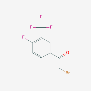 molecular formula C9H5BrF4O B1306072 4-Fluoro-3-(trifluoromethyl)phenacyl bromide CAS No. 537050-14-9