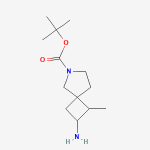 molecular formula C13H24N2O2 B13060762 tert-Butyl2-amino-1-methyl-6-azaspiro[3.4]octane-6-carboxylate 