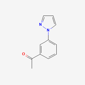 molecular formula C11H10N2O B13060781 1-[3-(1H-Pyrazol-1-yl)phenyl]ethan-1-one 