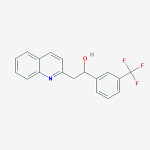 molecular formula C18H14F3NO B1306081 2-Quinolin-2-yl-1-(3-trifluoromethylphenyl)ethanol CAS No. 502625-52-7