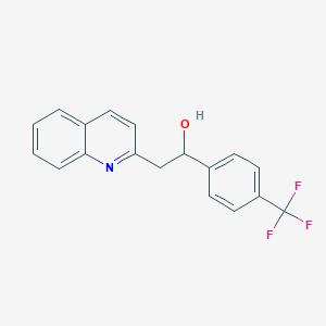 molecular formula C18H14F3NO B1306082 2-Quinolin-2-yl-1-(4-trifluoromethylphenyl)ethanol CAS No. 496947-30-9