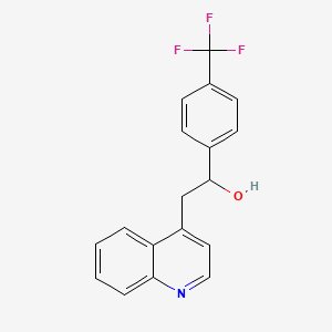 molecular formula C18H14F3NO B1306083 2-Quinolin-4-yl-1-(4-trifluoromethylphenyl)ethanol CAS No. 493024-38-7