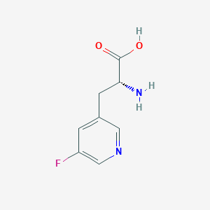 molecular formula C8H9FN2O2 B13060852 (2R)-2-amino-3-(5-fluoropyridin-3-yl)propanoic acid 