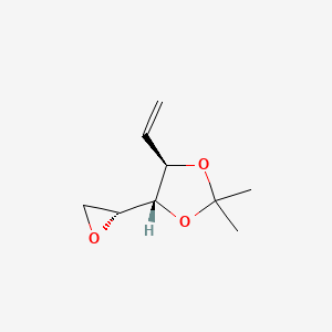 molecular formula C9H14O3 B13060893 (4S,5R)-2,2-dimethyl-4-((r)-oxiran-2-yl)-5-vinyl-1,3-dioxolane 