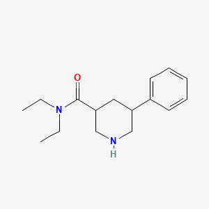 molecular formula C16H24N2O B13061070 N,N-Diethyl-5-phenylpiperidine-3-carboxamide 