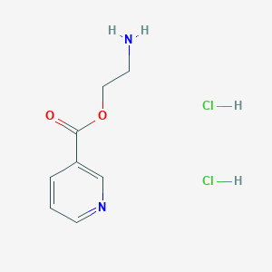 molecular formula C8H12Cl2N2O2 B130611 2-aminoethyl nicotinate dihydrochloride CAS No. 87330-70-9