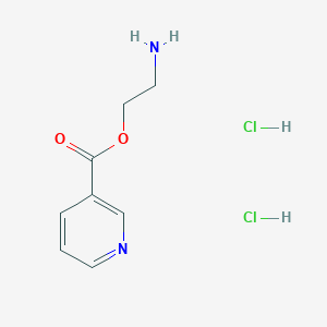 molecular formula C8H12Cl2N2O2 B130611 2-Aminoethyl 3-pyridinecarboxylate dihydrochloride CAS No. 87330-70-9