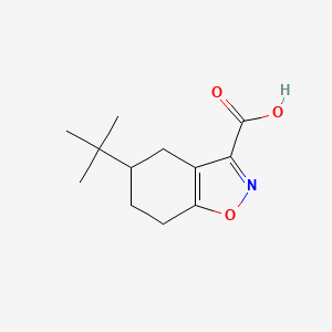 molecular formula C12H17NO3 B1306114 5-Tert-butyl-4,5,6,7-tetrahydro-1,2-benzoxazole-3-carboxylic acid CAS No. 832684-43-2