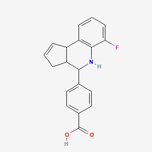 molecular formula C19H16FNO2 B1306121 4-(6-氟-3a,4,5,9b-四氢-3H-环戊[c]喹啉-4-基)苯甲酸 CAS No. 436811-08-4