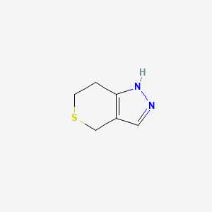 molecular formula C6H8N2S B13061217 1H,4H,6H,7H-Thiopyrano[4,3-c]pyrazole 