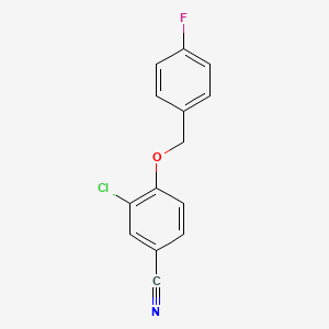3-Chloro-4-[(4-fluorophenyl)methoxy]benzonitrile
