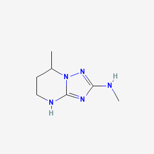 molecular formula C7H13N5 B13061332 N,7-Dimethyl-4H,5H,6H,7H-[1,2,4]triazolo[1,5-a]pyrimidin-2-amine 