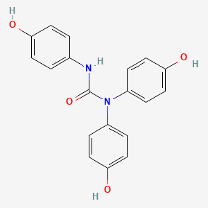 molecular formula C19H16N2O4 B13061354 1,1,3-Tris(4-hydroxyphenyl)urea 