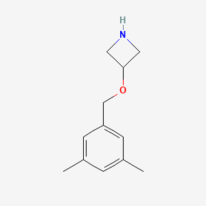 molecular formula C12H17NO B13061374 3-((3,5-Dimethylbenzyl)oxy)azetidine 