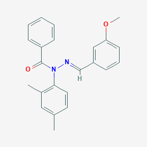 molecular formula C23H22N2O2 B13061380 N-(2,4-Dimethylphenyl)-N'-(3-methoxybenzylidene)benzohydrazide 