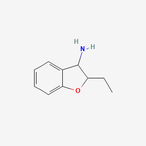 molecular formula C10H13NO B13061420 2-Ethyl-2,3-dihydro-1-benzofuran-3-amine 