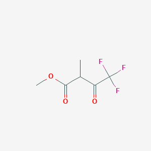 molecular formula C6H7F3O3 B13061426 Methyl 4,4,4-trifluoro-2-methyl-3-oxobutanoate 