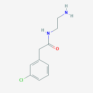 molecular formula C10H13ClN2O B13061492 N-(2-aminoethyl)-2-(3-chlorophenyl)acetamide 