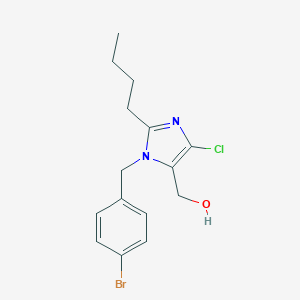 molecular formula C₁₅H₁₈BrClN₂O B130615 2-Butyl-1-(4-bromobenzyl)-4-chloro-5-(hydroxymethyl)-1H-imidazole CAS No. 151012-31-6