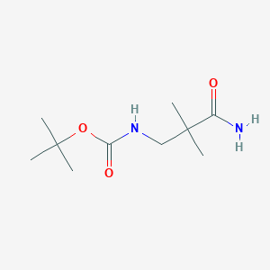 molecular formula C10H20N2O3 B13061503 Tert-butyl (3-amino-2,2-dimethyl-3-oxopropyl)carbamate 