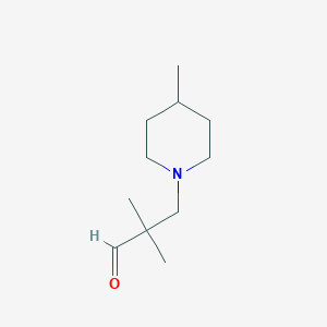2,2-Dimethyl-3-(4-methylpiperidin-1-yl)propanal