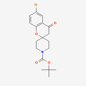 molecular formula C18H22BrNO4 B1306161 tert-Butyl 6-bromo-4-oxospiro[chroman-2,4'-piperidine]-1'-carboxylate CAS No. 690632-38-3
