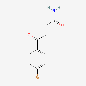 molecular formula C10H10BrNO2 B13061636 4-(4-Bromophenyl)-4-oxobutanamide 