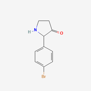 molecular formula C10H10BrNO B13061666 2-(4-Bromophenyl)pyrrolidin-3-one 