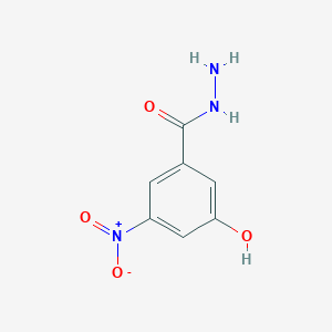 molecular formula C7H7N3O4 B13061687 3-Hydroxy-5-nitrobenzohydrazide 