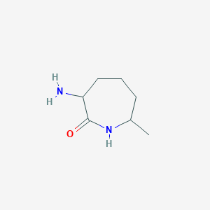 molecular formula C7H14N2O B13061700 3-Amino-7-methylazepan-2-one 
