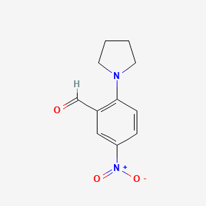 molecular formula C11H12N2O3 B1306178 5-Nitro-2-(pyrrolidin-1-yl)benzaldehyde CAS No. 30742-59-7