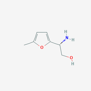 molecular formula C7H11NO2 B13061799 (R)-2-Amino-2-(5-methylfuran-2-yl)ethanol 