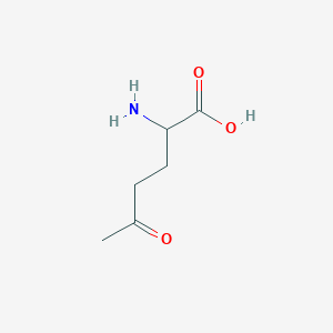 molecular formula C6H11NO3 B13061844 2-Amino-5-oxohexanoic acid 