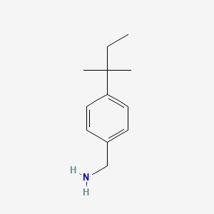 molecular formula C12H19N B13061900 [4-(2-Methylbutan-2-yl)phenyl]methanamine 