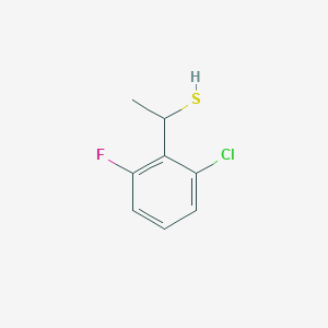 molecular formula C8H8ClFS B13061919 1-(2-Chloro-6-fluorophenyl)ethane-1-thiol 