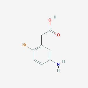 molecular formula C8H8BrNO2 B13061937 5-Amino-2-bromophenylacetic acid 