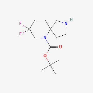 molecular formula C13H22F2N2O2 B13061940 tert-Butyl 8,8-difluoro-2,6-diazaspiro[4.5]decane-6-carboxylate 