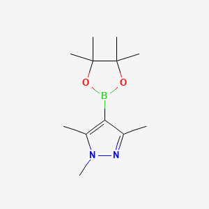 molecular formula C12H21BN2O2 B1306198 1,3,5-Trimethyl-4-(4,4,5,5-tetramethyl-1,3,2-dioxaborolan-2-yl)-1H-pyrazole CAS No. 844891-04-9