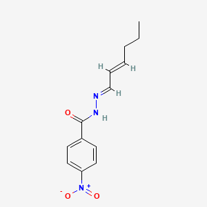 molecular formula C13H15N3O3 B13061986 N'-2-Hexen-1-ylidene-4-nitrobenzohydrazide 