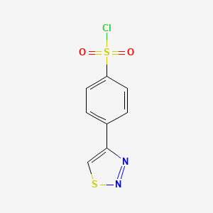 molecular formula C8H5ClN2O2S2 B1306201 4-(1,2,3-Thiadiazol-4-yl)benzene-1-sulfonyl chloride CAS No. 499771-00-5
