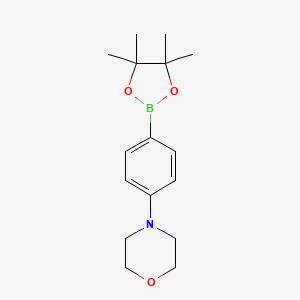 molecular formula C16H24BNO3 B1306203 4-[4-(4,4,5,5-Tetramethyl-1,3,2-dioxaborolan-2-yl)phenyl]morpholine CAS No. 568577-88-8