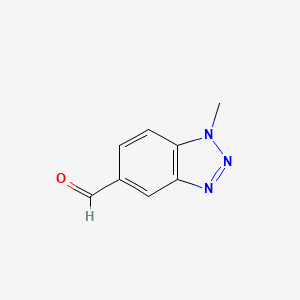 molecular formula C8H7N3O B1306209 1-methyl-1H-benzo[d][1,2,3]triazole-5-carbaldehyde CAS No. 499770-67-1